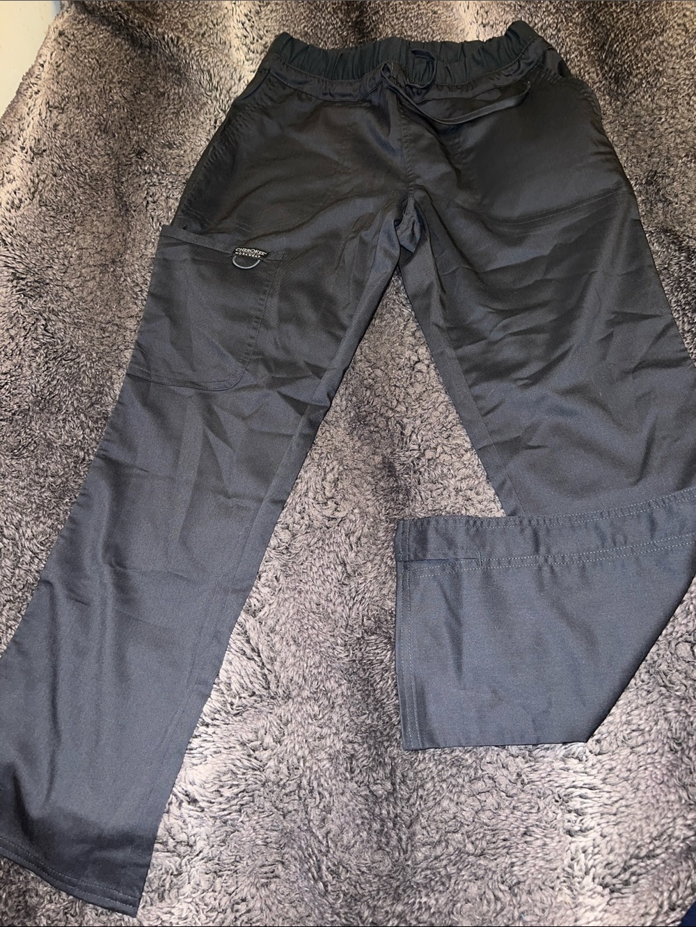 Cherokee Straight Leg Black Scrub Pants